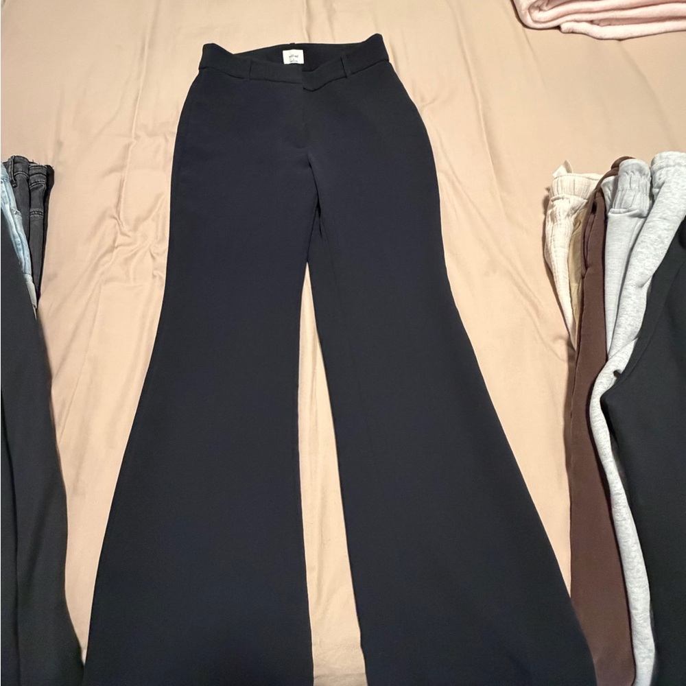 Wilfred Black Wide-Leg High-Rise Pants